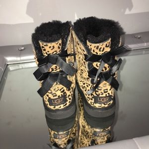 Leopard Print Bailey Bow Ugg Boots